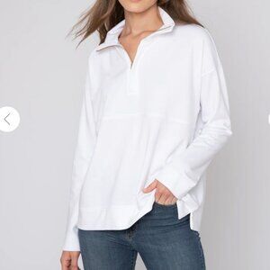 Alice Walk - The Zip-Up Sweatshirt in White